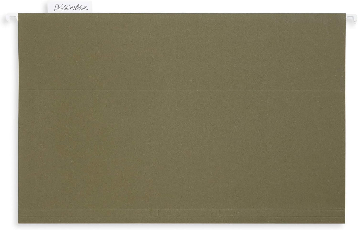 Blue Summit Supplies 50 Legal Size Hanging File Folders, 1/5 Cut Adjustable Tabs, 5 Tab Locations, Designed for Legal and Law Office File Organization, Standard Green, 50 Pack, Legal Size