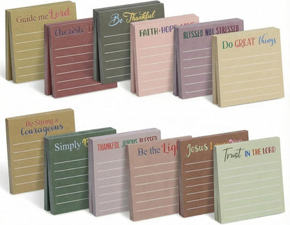 Yinder 48 Pcs Inspirational Sticky Notes Cute Motivational Sticky Notes Pad End of Year Employee Appreciation Gifts Bulk for Teacher Nurse Coworkers Office Supplies 3 x 3'' (Thank You,Dark Color)