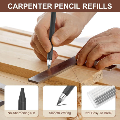 PATIKIL 12Pcs 2.8mm Carpenter Pencil Lead Refills, Solid Dry Pencil Refills Break Resistant Lead Refill for Mechanical Carpenter Construction Pencils Art Drafting, Multicolor
