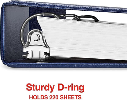 Staples Standard 2-Inch 3-Ring View Binder, Holds Up to 450 Sheets, Orange, Durable Binder for Office & School
