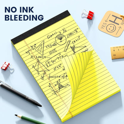 12pcs 5x8 Inch Yellow Note Pads Legal Pads, College Ruled Writing Legal Pads, 360 Sheets Total, Notepad for Students, Office & Home | Bulk Supply for Notes, Lists & Planning | Premium Quality Paper