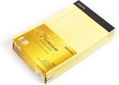 Mintra Office Colorful Legal Pads - Includes 2 Blue, 2 Pink, and, 2 Green Writing Pads, Micro Perforated Lined Sheets, Ideal for Professional & Personal Use, 5"x8" Narrow Ruled, 6 pack Basic Pastel