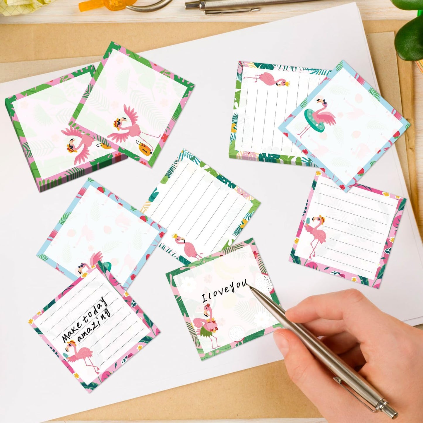 Inspirational Sticky Notes Gifts - 9 Pack Funny Positive Quotes Notepads 3x3 Inches, Fun Motivational Self-Adhesive Memo Pads Office Study Supplies for Friends Coworkers (450 Sheets)
