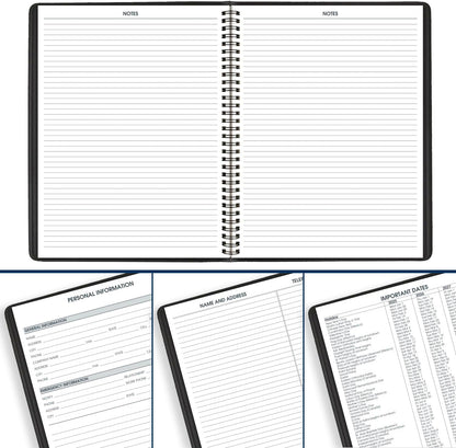 AT-A-GLANCE Planner 2026-2027 Weekly Academic 14-Month July-August, Quarter-Hourly Appointment Book, 8-1/4" x 11", Black (7095705)