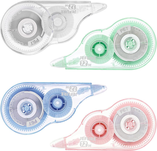 30 Pcs Colorful Core Correction Tape, 39.37 Ft White Wrong Out Tear-Resistant Bulk, Instant Corrections Easy to Use Applicator for School, Office, Note Taking, Journal (Tape Width 0.2 in)
