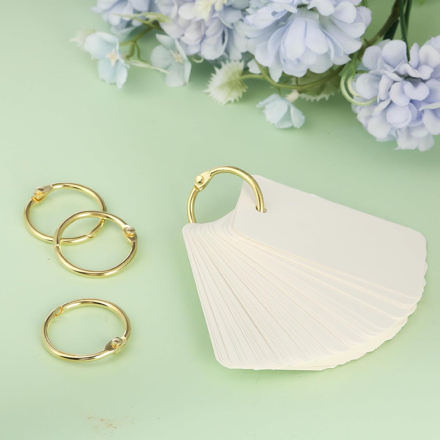 Mr. Pen- Loose Leaf Binder Book Rings, 5 Assorted Sizes (0.6", 1", 1.2", 1.5",2"), 36 Pack, Metal Binder Rings for Index Cards, Keychains, School, Home, Office, Silver