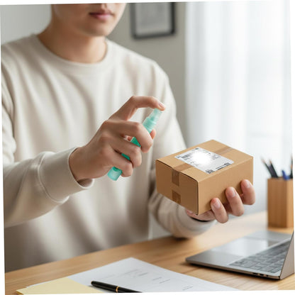 Thermal Paper Eraser Spray 4 Pack 10ml Quick Dry White Out Liquid with Lid Portable Correction Fluid for Documents Labels Packages Shipping Address Removal Ink Erasing Solution