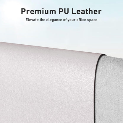 Aothia Leather Desk Pad Protector, Mouse Pad, Office Desk Mat, Non-Slip PU Leather Desk Blotter, Laptop Desk Pad, Waterproof Desk Writing Pad for Office and Home (Black,36" x 17") - Colors B