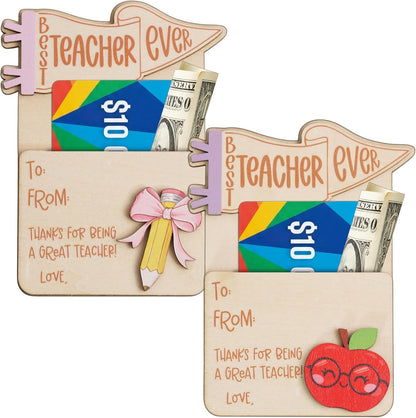Wooden Cute Pencil Gift Card Holder 3.36x6 inches, Graduation Cash Holder for Class of 2026, Teacher Appreciation Gifts, Creative Money Gift Idea for Students, Teacher Gift, Teacher Appreciation Gifts