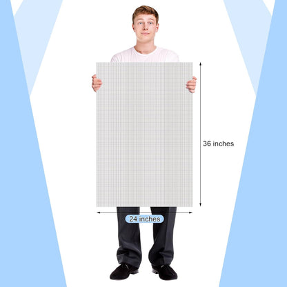 Fuyoooo 25 Sheet Graph Paper Pad 24" x 36" Large Graph 1" and 1/4" Ruled Grid Paper for Engineer Architect Designer Mathematician Draftsmen Sketch House Commercial Building Plan Drafting(White)