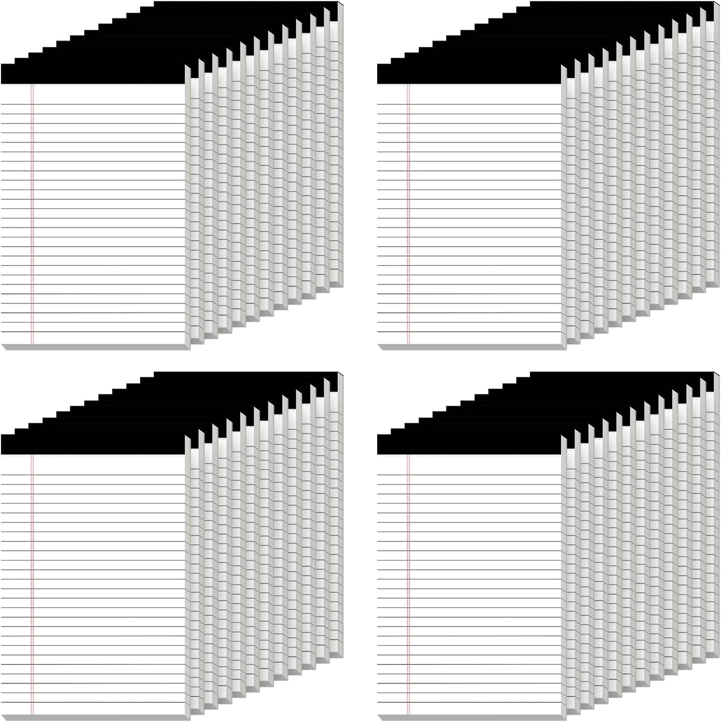 Nichela 5" x 8" Note Pads 12 Pack of Legal Pads 30 Sheets Notepad College Ruled Small Writing Pads Perforated Pages Paper Pads 80GSM Heavyweight Paper Note Pads for Home, Office, or School
