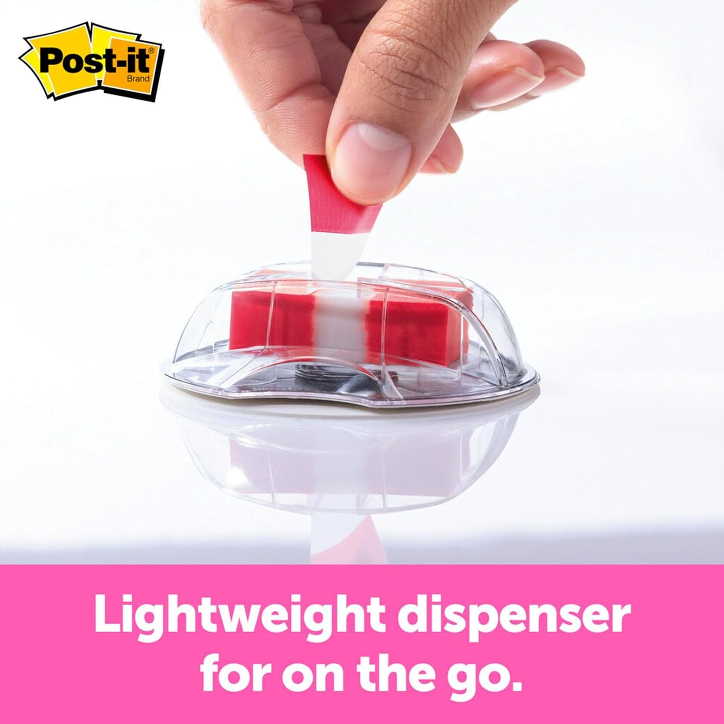 Post-it Flags, 1 in. x 1.7 in., One Dispenser with 200 -Count Red Sticky Tabs Per Dispenser, Removable Page Markers for Planners, Journals, and Calendars (200 Flags Total)