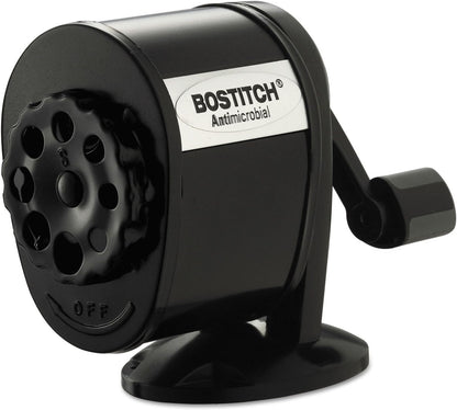 Bostitch MPS1BLK Counter-Mount/Wall-Mount Manual Pencil Sharpener, Black