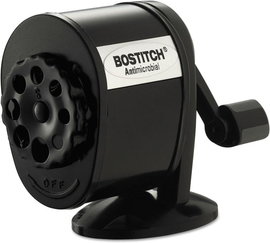 Bostitch MPS1BLK Counter-Mount/Wall-Mount Manual Pencil Sharpener, Black