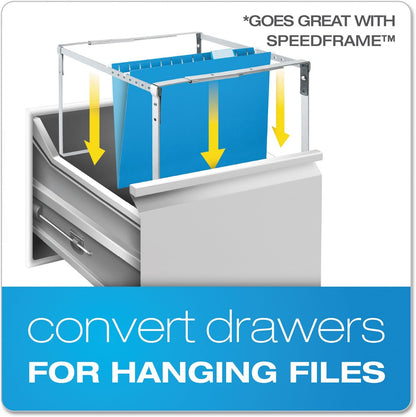 Pendaflex Reinforced Hanging File Folders, Letter Size, Bright Green, 1/5 Cut, 25/BX (4152 1/5 BGR)