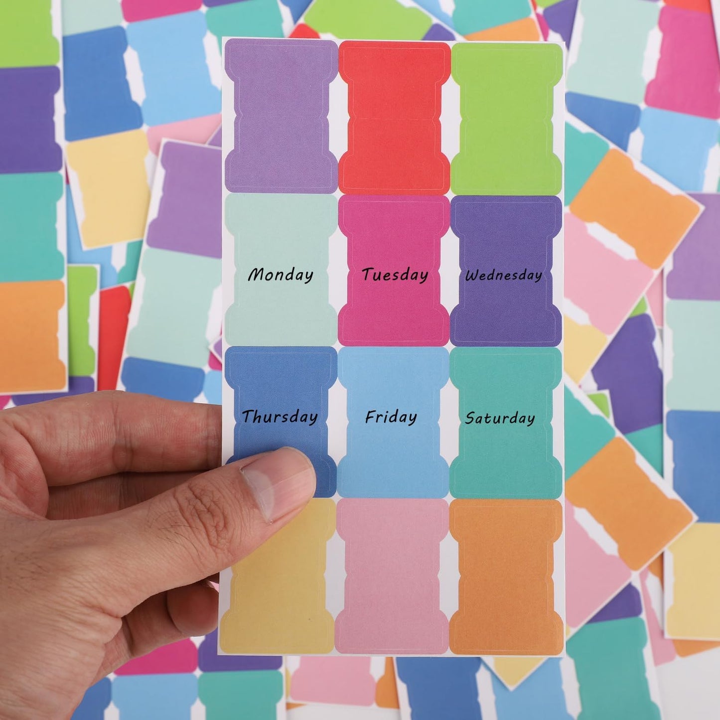 20 Sheets/240 Pieces Sticky Index Tabs, Double Sided Book Page Markers Tabs Blank Monthly Tabs Writable Sticky Notes Flags Self Adhesive Planner Stickers for Labeling (Rainbow Blank)