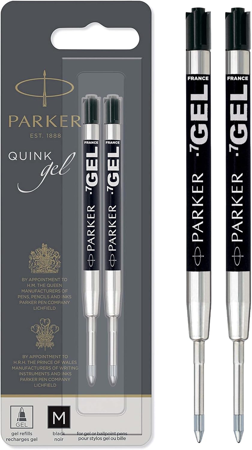 PARKER QUINKflow Ballpoint Pen Ink Refill, Fine Tip, Blue