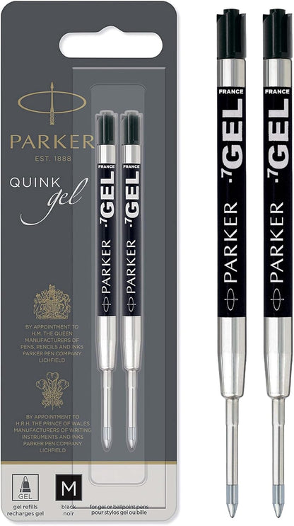 PARKER QUINKflow Ballpoint Pen Ink Refill, Fine Tip, Blue
