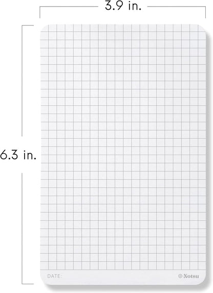 Notsu Graph Notepads 11 x 17 inch | Large Graphing Double Sided Drafting Pads with 1/4" Quad Grid Premium Thick Paper 120gsm