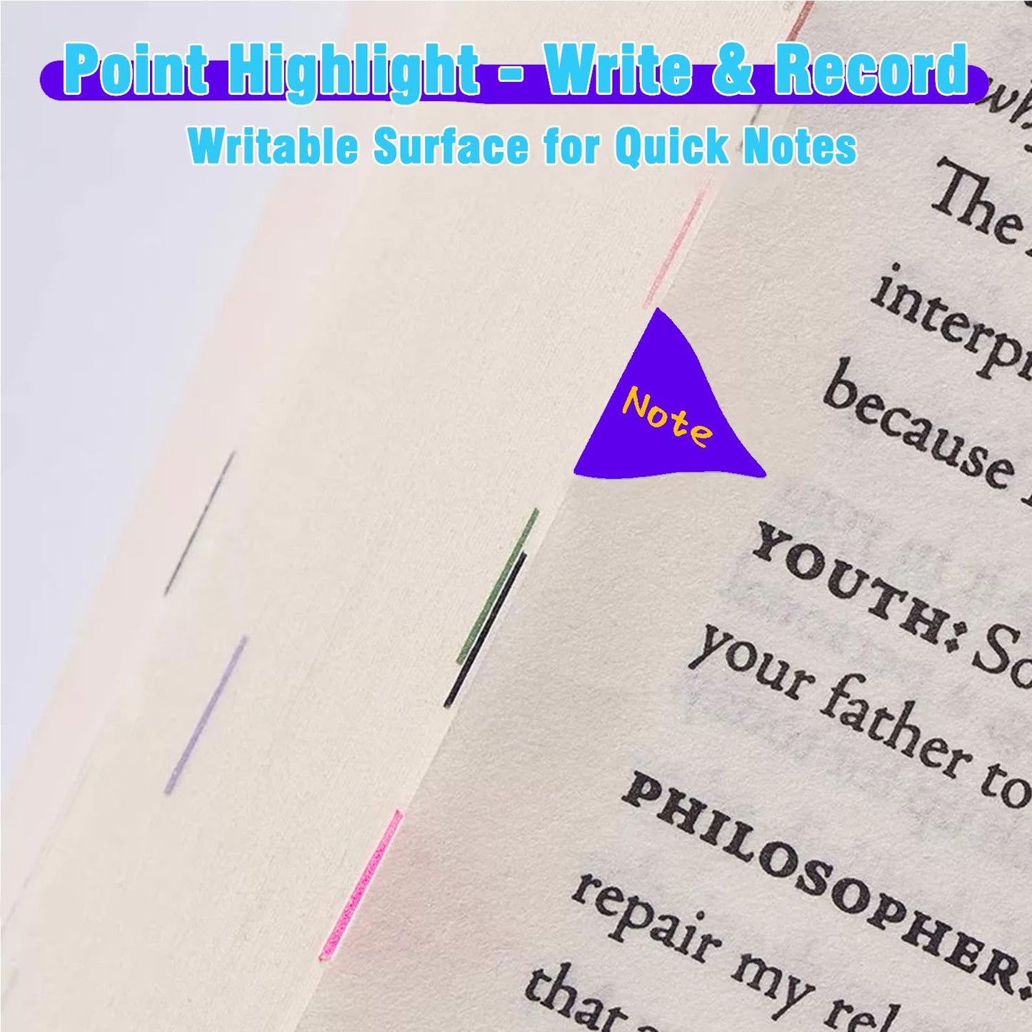 Color Arrow Sticky Tabs for Books - 600pcs Writable Index Labels for Precise Marking and Easy Page Location