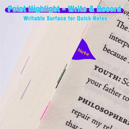 Color Arrow Sticky Tabs for Books - 600pcs Writable Index Labels for Precise Marking and Easy Page Location