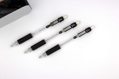 Zebra Pen, Z-Grip Mechanical Pencil, Smooth Writing, Latex-Free Grip, 0.7mm Lead, #2 HB, Pre-Loaded with Lead and Eraser, for School, Office, Everyday Use, Refillable, Clear Barrel, 24-Pack, (15241)