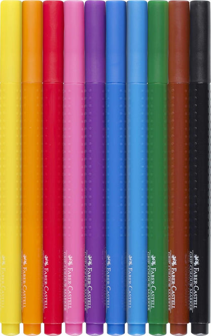 Faber-Castell Grip Colour Felt Tip Pens - Set of 30