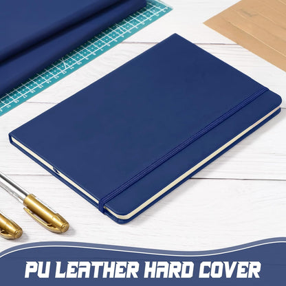Honoson 20 Pack Lined Journal Notebooks A5 Hardcover Executive Notebook 5.5" x 8.3" PU Leather Wide Ruled Journals Bulk with Elastic Band for Home Business Office School Supplies(Black)