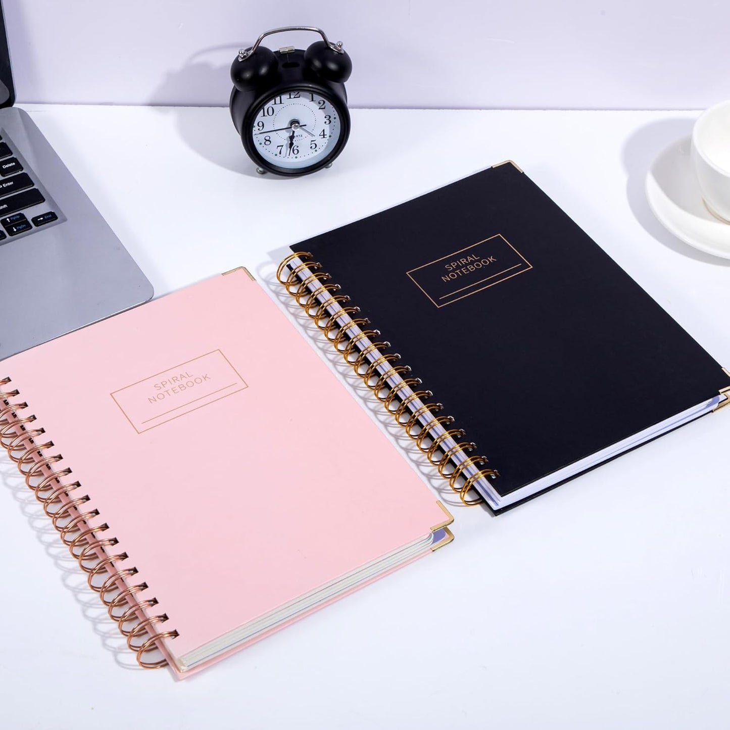 Hardcover Spiral Notebook with Tabs 8"x10" Large Spiral Lined Journals for Women with Dividers 240 Pages College Ruled Composition Notebook 5 Subject Notebook for Work, Back to School, Gifts, Purple