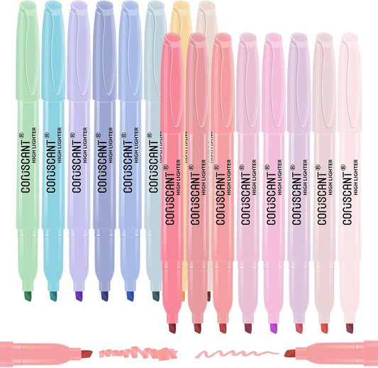coruscant Highlighter - 100 pack color highlighter, color transparent visible fluorescent pen shell, wide chisel point mark, fluorescent pen, school, office