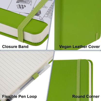 12 Pack Lined Journal Notebook - A5 Hardcover Notebooks 192 Pages, 100 GSM Thick Paper Journal, 8.3 x 5.7 inches, Journals for Writing, School Supplies, Office Supplies