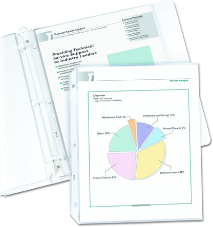 C-Line Top Loading Economy Weight Poly Sheet Protectors, Reduced Glare, 8.5 x 11 Inches, 200 per Box (62067)