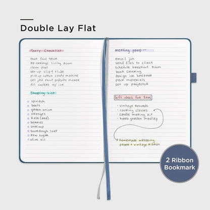 &And Per Se Lined Journal Notebook – A5 5.7”x8” College Ruled, 160 Pages, 100gsm Thick Paper, Journaling Notebooks for Writing (Black)