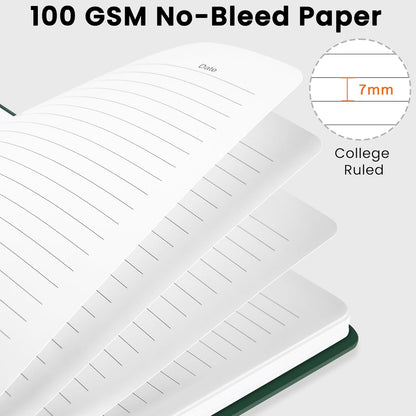 CICPAP Lined Spiral Journal Notebook, A5 College Ruled Notebook for Journaling, Note-Taking, and Daily Planning, Durable Hardcover with an Elegant Design, Purple