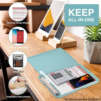 Sooez Clipboards with Storage, High Capacity Clip Boards 8.5x11 with Storage, Heavy Duty Nursing Clipboard Folder, Plastic Clipboard with Pen Holder for Women Teachers Work, School & Office Supplies