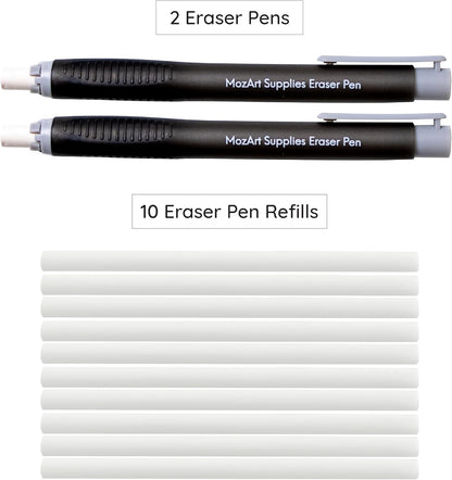 Mozart Essential Set of Lead Refills - 4 Sizes: 0.3, 0.5, 0.7 & 0.9 mm with 100 HB Lead Refills for Each - for Sketch, Architecture, Drafting, Art, Drawing Supplies, Metal Mechanical Pencils