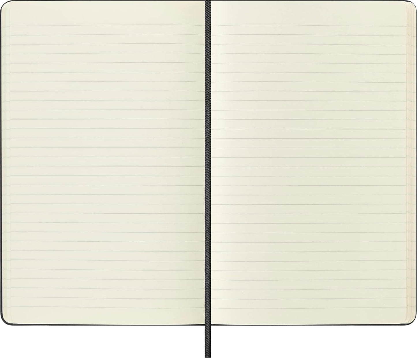 Moleskine Classic Notebook, Large, Ruled, Black, Hard Cover (5 x 8.25)