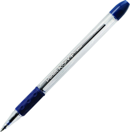 Pentel RSVP Ballpoint Pen, Fine Line, (0.7mm), Black Ink (BK90-A) (Pack of 1, 12 Count Total)