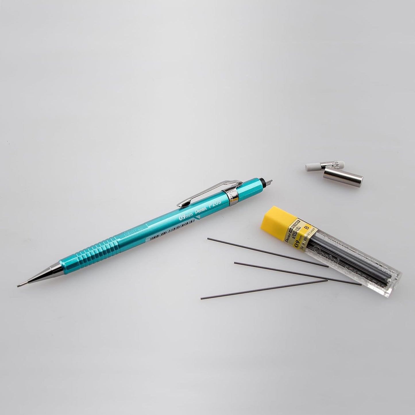 Pentel Sharp Mechanical Pencil, (0.9mm), Metallic Bluish Green Barrel, Box of 12 (P209MK)