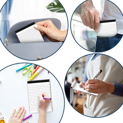 Legal Pads 8.5 x 14 Note Pads, 6 Pack Writing Pads Wide Ruled Notepads, Micro Perforated Notepad, Double-Side Printed Lined Paper Pads 30 Sheets per Notepad, White Legal Pads for Home, Office, School
