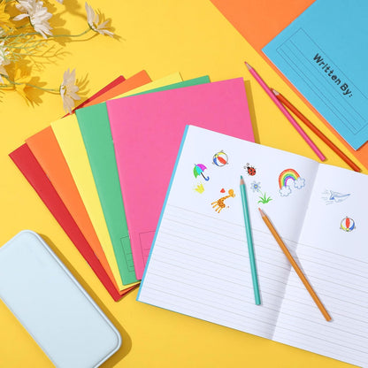 Henoyso 12 Pcs Primary Composition Notebook K-2 Primary Journal, Notebook for Kids Supplies, Bulk Blank Writing Book for Kid to Write Draw Journal 60 Page (9.8″ X 7.5″,Light Color)