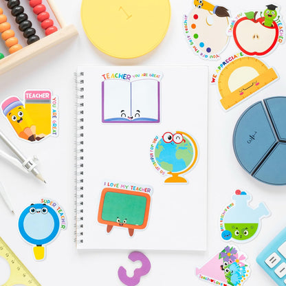 Xqumoi 30 Pack Teacher Sticky Notes - Funny Coffee Cup Self Sticky Notepads Writing Memo Pads for Teacher Appreciation Back to School Office Supplies Coffee Lover Gift Party Favors Goodies Bag Fillers