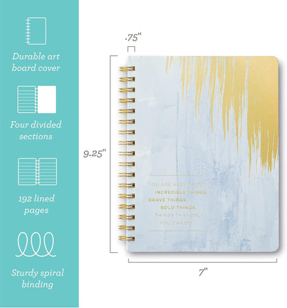 Compendium Spiral Notebook – Expect the Best Things to Happen Today – A Designer Spiral Notebook with 192 Lined Pages, College Ruled, 7.0" W x 9.25" H