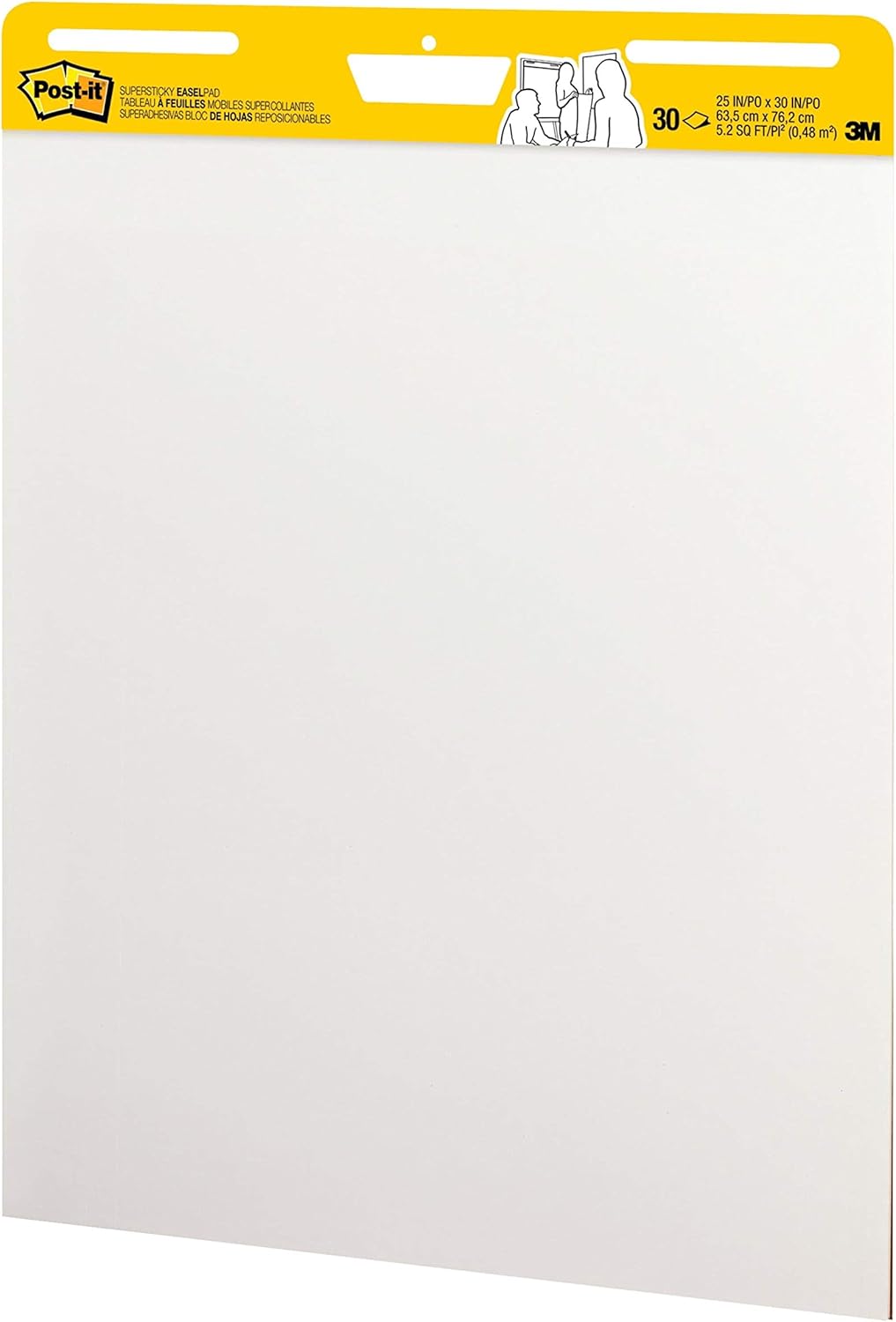 Post-it Super Sticky Easel Pad, 25 in x 30 in, White, 30 Sheets/Pad, 4 Pads/Pack, Great for Virtual Teachers and Students (559 VAD 4PK)