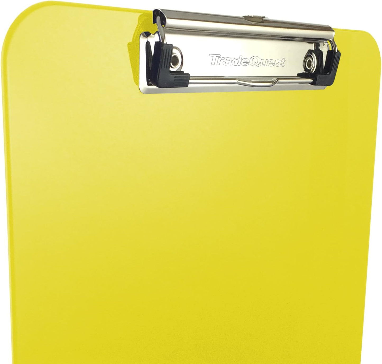 Trade Quest Plastic Clipboard Opaque Color Letter Size Low Profile Clip (Pack of 6) (Black)