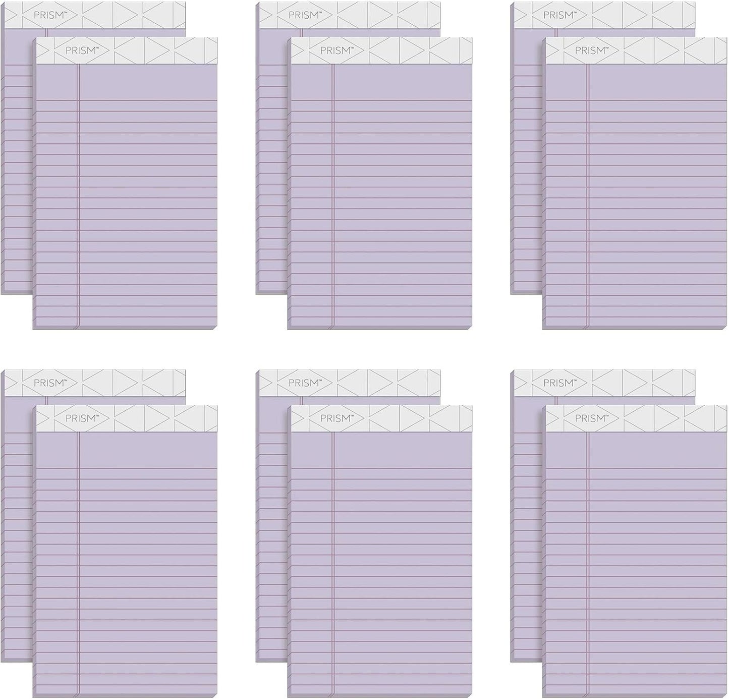 TOPS Prism+ Writing Pads, 5x 8, Perforated, Jr. Legal Ruled, Narrow 1/4 Spacing, Orchid, 50 Sheets, 12 Pack (63040)