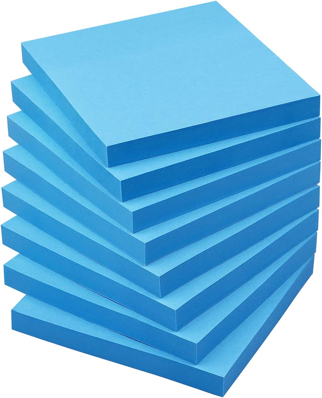 Sticky Notes 3x3 Self-Stick Notes Bright Colors Sticky Notes 8 Pads 80 Sheet/Pad (Blue)