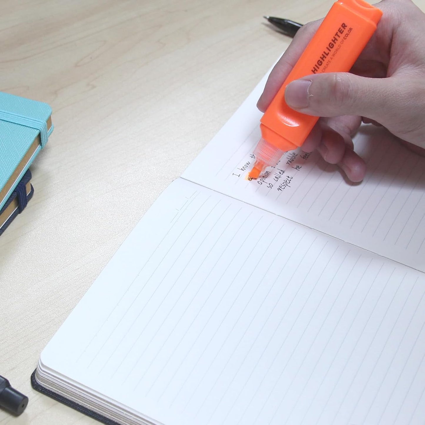Line Hardcopy Notebook - 5"x8"- Sourced from sustainable and excellent quality paper, minimalist, natural, portable and flexible design, suitable for office, school(red)