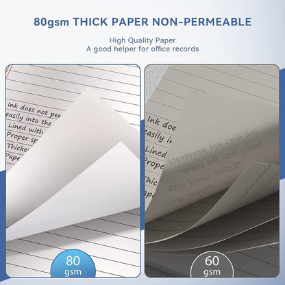 Nichela 5" x 8" Note Pads 6 Pack of Legal Pads Narrow Ruled Notepad with Perforated Notepads 30 Sheets Small Writing Pads 21lb Legal Pad Quality Paper Ideal for Home, Office, or School Use