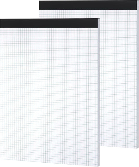Thboxes 30 Sheets Graph Paper , 11.6" X 8.5" 4x4（4 Squares Per Inch）Easy Tears Off Grid Paper Pad 2 Pack Engineering Technical Drawings Plotting, Graph Paper Notebook for School, Office Graph Notepads